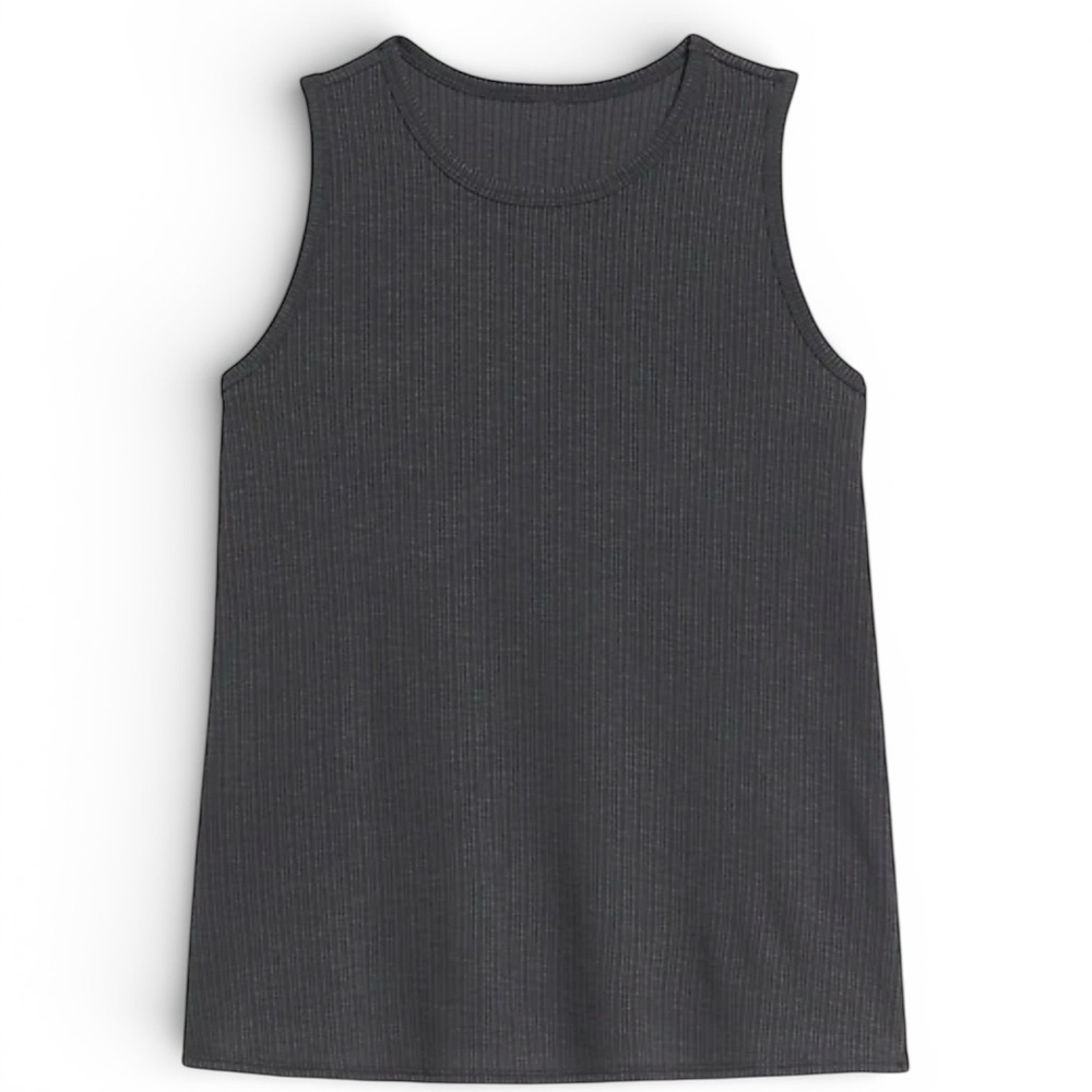 Old Navy Luxe Sleeveless Top XS Petite Panther Dark Gray Soft Tank